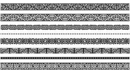 Native Tribal Pattern Vector Aztec, Inca, Navajo, African Ethnic Border Design