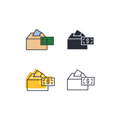 buy vote icon. buy vote Symbol sign for mobile concept and web design. Vector icon, Logo illustration, Vector graphics