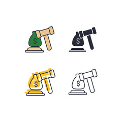 justice icon. justice Symbol sign for mobile concept and web design. Vector icon, Logo illustration, Vector graphics