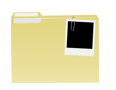 Manila Folder with Paperclipped Picture