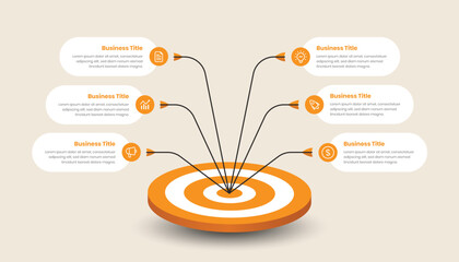 Business strategy and goal representative minimalist infographic design template
