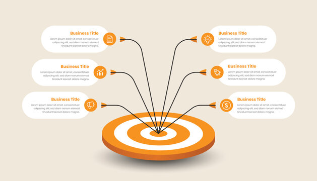 Business strategy and goal representative minimalist infographic design template