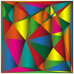 Abstract pattern. Colorful polygon square. Geometric texture Vector. Bright mosaic.