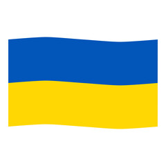 Ukraine flag. Blue yellow stripes. National symbol Vector. Waving background.