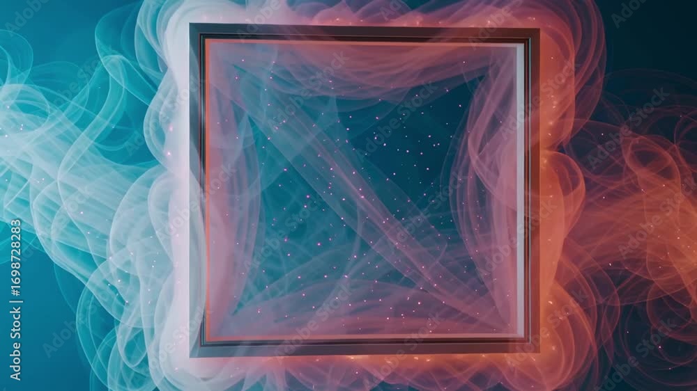 Poster dynamic digital transformation visualized with swirling energy and futuristic portal effect