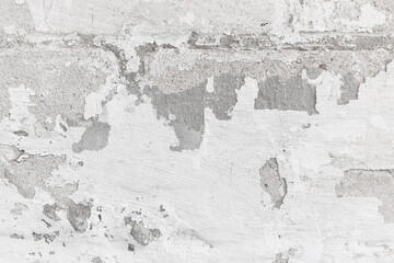 Texture old concrete wall white peeling paint stucco background cement
