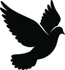 a flying bird silhouette on transparent background