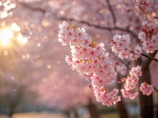 Sunrise Cherry Blossoms: A Gentle Spring Awakening