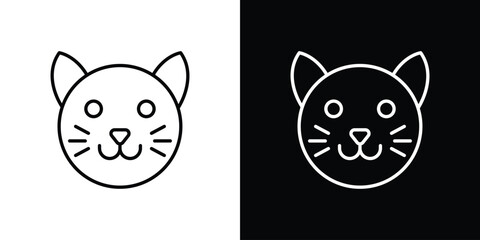 Cat icons. Stroke line art icons