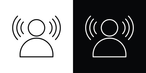 Brand awareness icons. Stroke line art icons