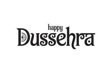 Happy Dussehra lettering design for festive wishes