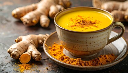 Golden turmeric ginger drink