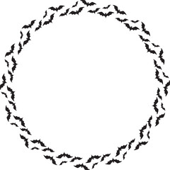 Halloween Bats Frame , Flying Bats Frame Design