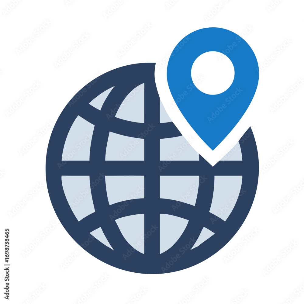 Poster find location on global map with pin point for travel and navigation destination and worldwide posit