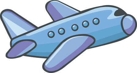 Small passenger plane in minimalist graphics