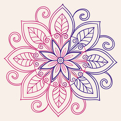 Abstract floral background with flowers leaves and decorative pattern design