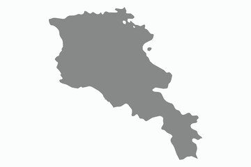 Vector graphic artwork suitable for print and web containing flat detailed map of ARMENIA