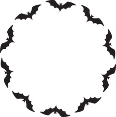 Halloween Bats Frame , Flying Bats Frame Design
