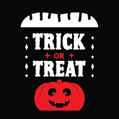 Spooky Season Delight Trick or Treat with Dripping Ghost and Red Jack O Lantern for Halloween Festivities and T-Shirt Design