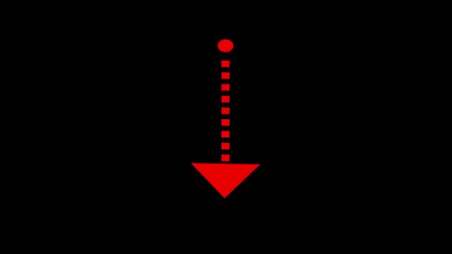 Red Arrow Downward Motion Graphic Animated Pointer Direction Indicator Progress Bar Element
