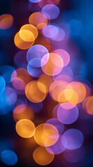 Vertical gradient of blurred colorful circles creating a dreamy abstract background for creative design