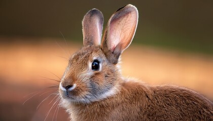 Fototapeta premium rabbit s ears perked up