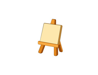 Vector illustration of an easel for painting on a white background