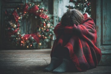 Christmas loneliness reflecting human sadness emptiness and inner struggle.