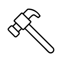 Hammer tool icon vector illustration for construction carpentry and repair projects design element