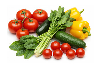Fresh Vegetables isolated on white background