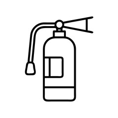 Fire extinguisher vector icon illustration, safety equipment for fire protection and emergency use
