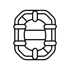 Isolated life buoy vector icon illustration, safety equipment for water rescue and help concept