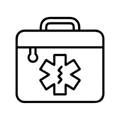 First aid kit vector icon illustration for medical emergency healthcare and treatment design