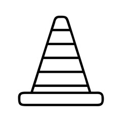 Vector illustration of a traffic cone safety cone road cone construction cone warning cone icon 90