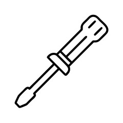 Screwdriver tool vector icon illustration for diy projects repair maintenance and construction work