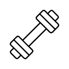 Dumbbell vector icon for fitness, gym, workout, exercise, weightlifting and bodybuilding design
