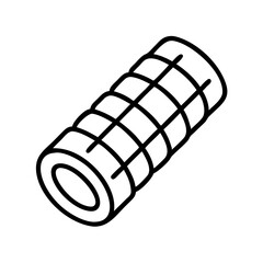 Sleeping bag icon vector illustration camping equipment travel gear outline design for adventure trip