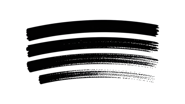 Abstract white brush strokes outline on background artistic design element illustration isolated on transparent background