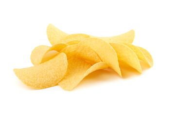 Potato chips isolated