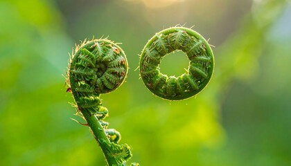 Close-up of a fern unfurling