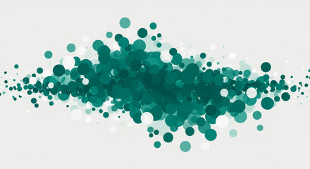 Vibrant teal and white bubbles cascade dynamically creating an abstract, modern background for creative projects