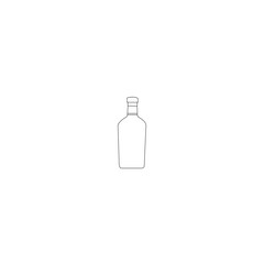 Clean vector illustration of a glass bottle.