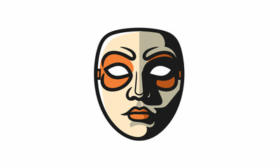 Stylish Two-Tone Mask with Contrasting Faces.