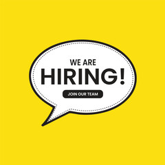 We are hiring. we're hiring creative concept. Hiring creative work. open vacancy design, Hiring social media poster design.	