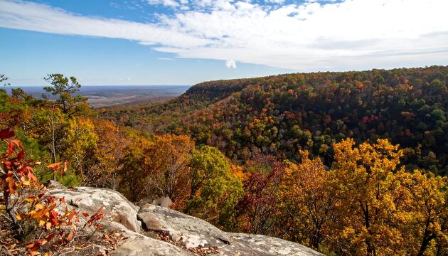 Autumn vista from mountaintop - Powered by Adobe