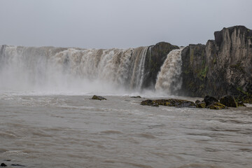 The waterfall Godafoss in Iceland