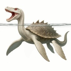 Turtlosaurus swimming in the water