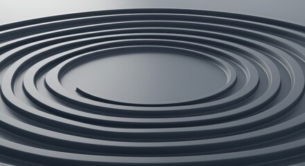 Obraz premium Abstract background with concentric grey circles and spiral lines