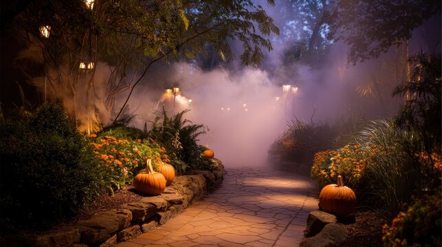 halloween night scene