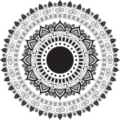 A beautifully detailed mandala design featuring intricate geometric and floral patterns with perfect symmetry.